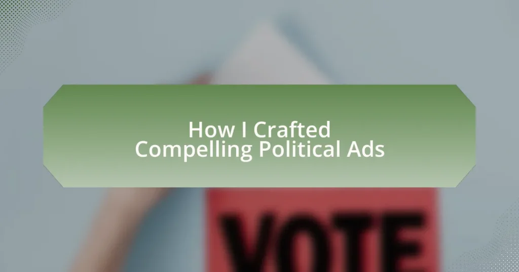 How I Crafted Compelling Political Ads