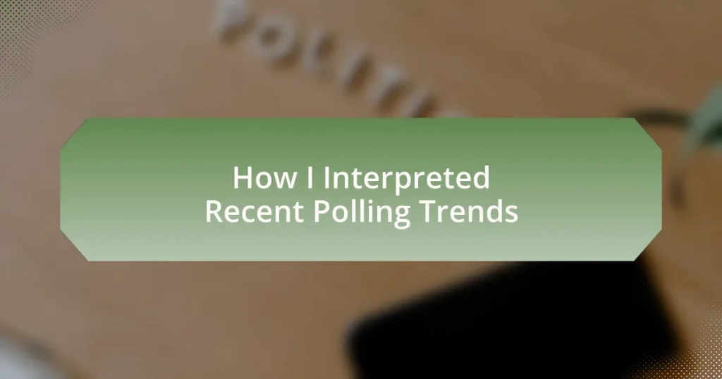How I Interpreted Recent Polling Trends