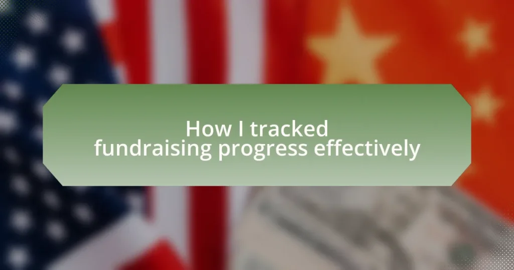 How I tracked fundraising progress effectively