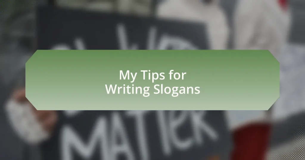 My Tips for Writing Slogans