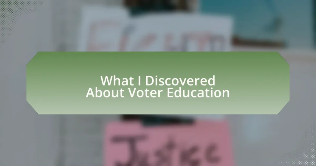What I Discovered About Voter Education