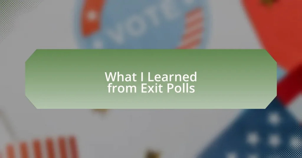 What I Learned from Exit Polls