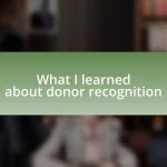 What I learned about donor recognition