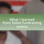 What I learned from failed fundraising events