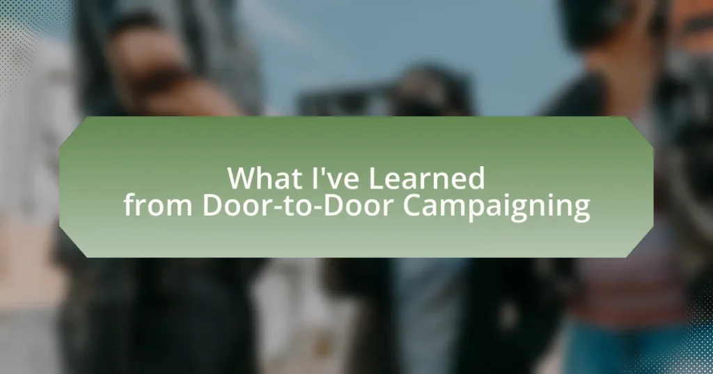 What I’ve Learned from Door-to-Door Campaigning