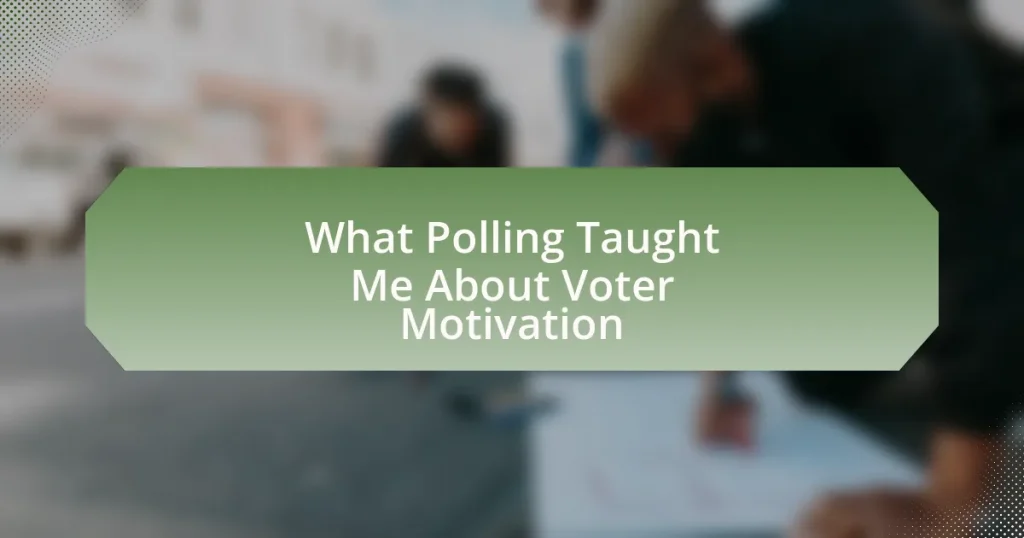 What Polling Taught Me About Voter Motivation